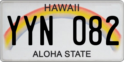 HI license plate YYN082