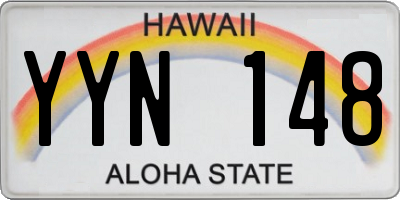 HI license plate YYN148