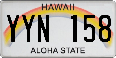 HI license plate YYN158