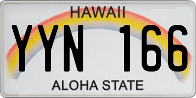 HI license plate YYN166