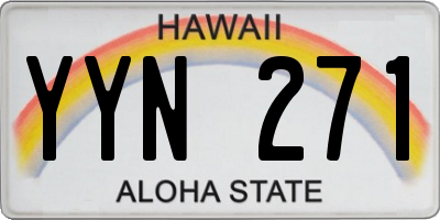 HI license plate YYN271