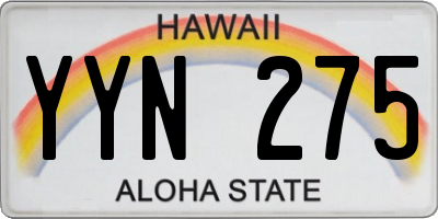 HI license plate YYN275