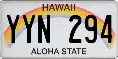 HI license plate YYN294
