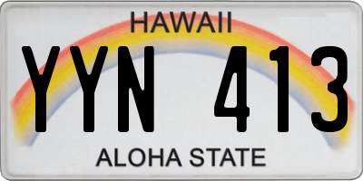 HI license plate YYN413