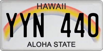 HI license plate YYN440