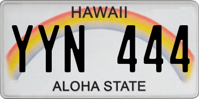 HI license plate YYN444