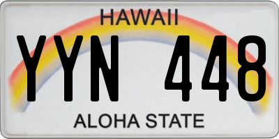 HI license plate YYN448