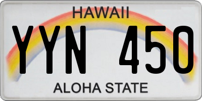 HI license plate YYN450