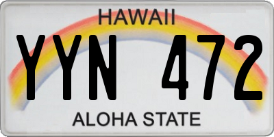 HI license plate YYN472