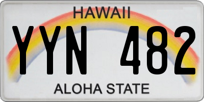 HI license plate YYN482