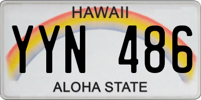 HI license plate YYN486