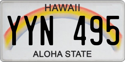 HI license plate YYN495