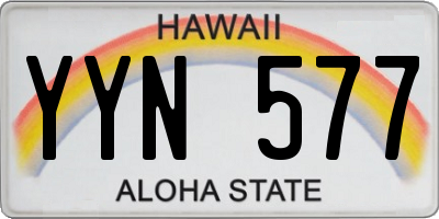 HI license plate YYN577
