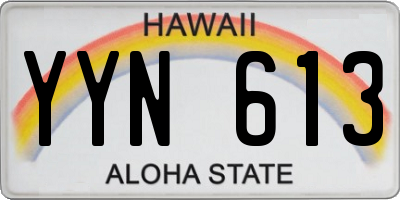 HI license plate YYN613