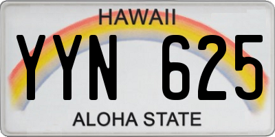HI license plate YYN625