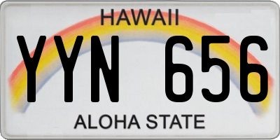 HI license plate YYN656