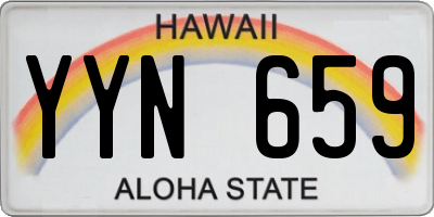 HI license plate YYN659