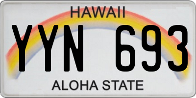 HI license plate YYN693