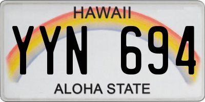 HI license plate YYN694