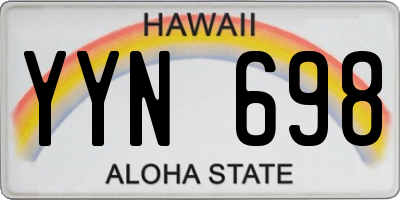 HI license plate YYN698