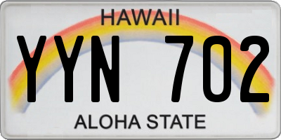 HI license plate YYN702
