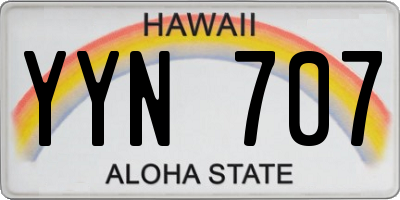 HI license plate YYN707