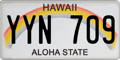 HI license plate YYN709