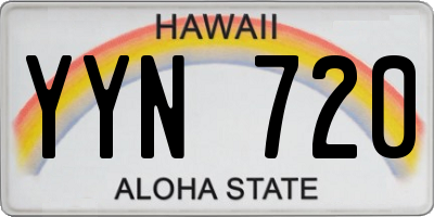 HI license plate YYN720