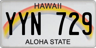 HI license plate YYN729