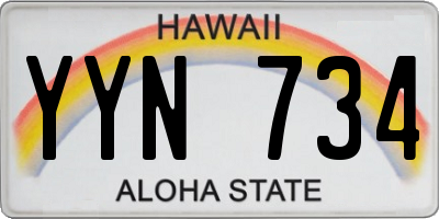 HI license plate YYN734