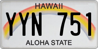 HI license plate YYN751