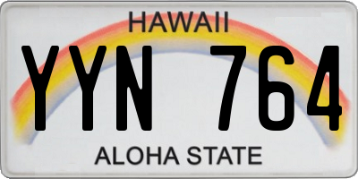 HI license plate YYN764