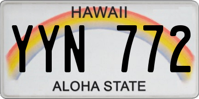 HI license plate YYN772