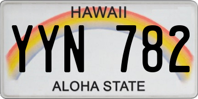 HI license plate YYN782