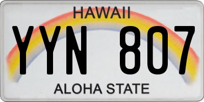 HI license plate YYN807
