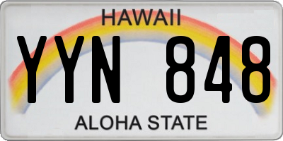 HI license plate YYN848