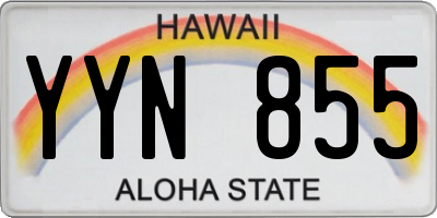 HI license plate YYN855