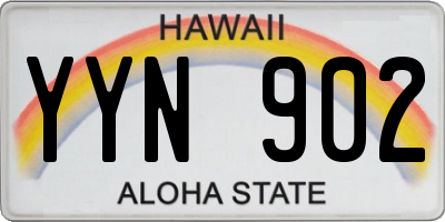 HI license plate YYN902