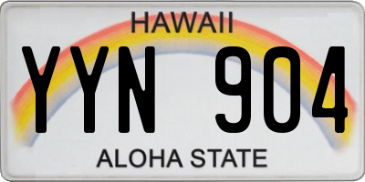 HI license plate YYN904