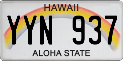 HI license plate YYN937