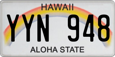 HI license plate YYN948