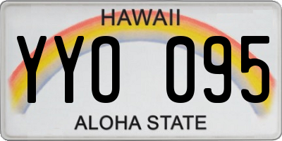 HI license plate YYO095