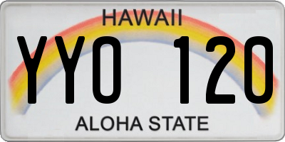 HI license plate YYO120