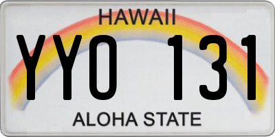 HI license plate YYO131