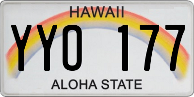 HI license plate YYO177
