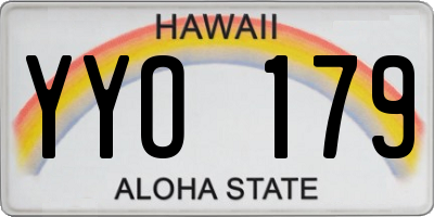 HI license plate YYO179