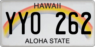 HI license plate YYO262