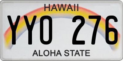HI license plate YYO276