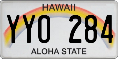 HI license plate YYO284