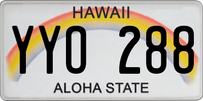 HI license plate YYO288
